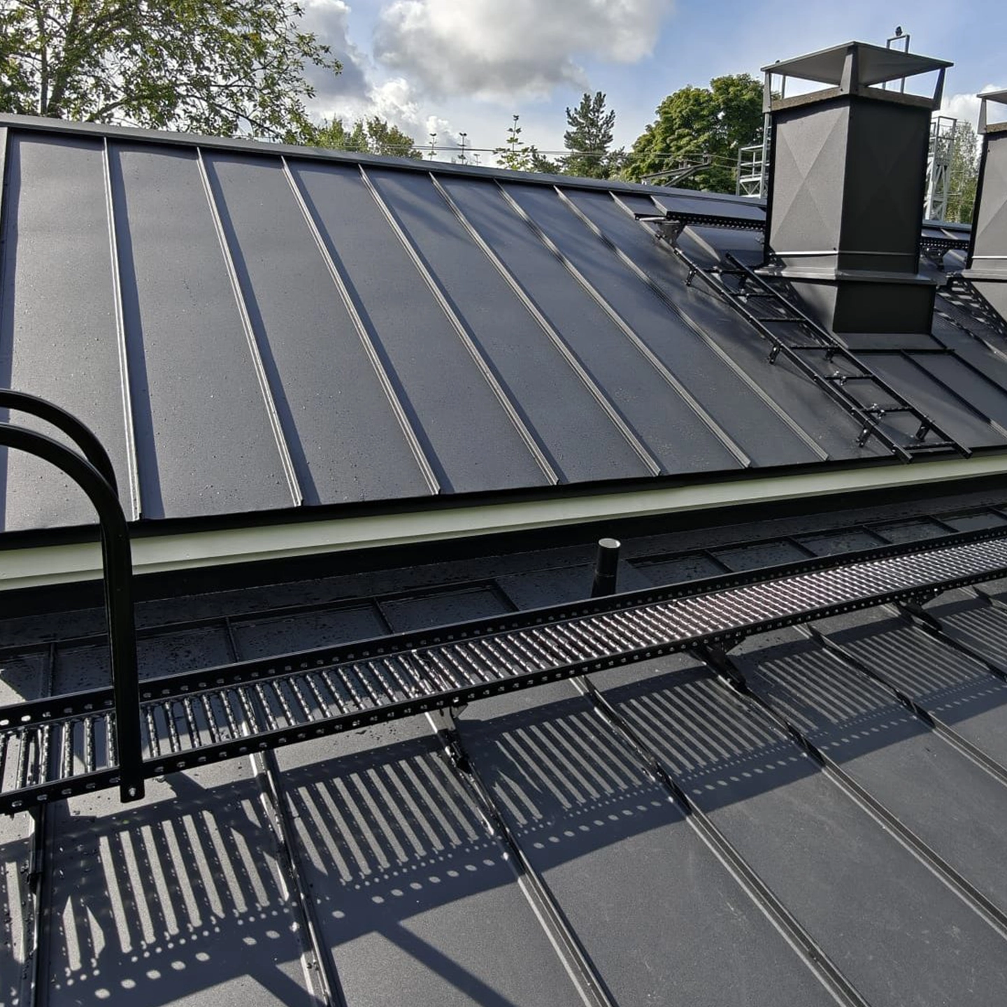 Peltikatto, tikkaat ja kulkusillat